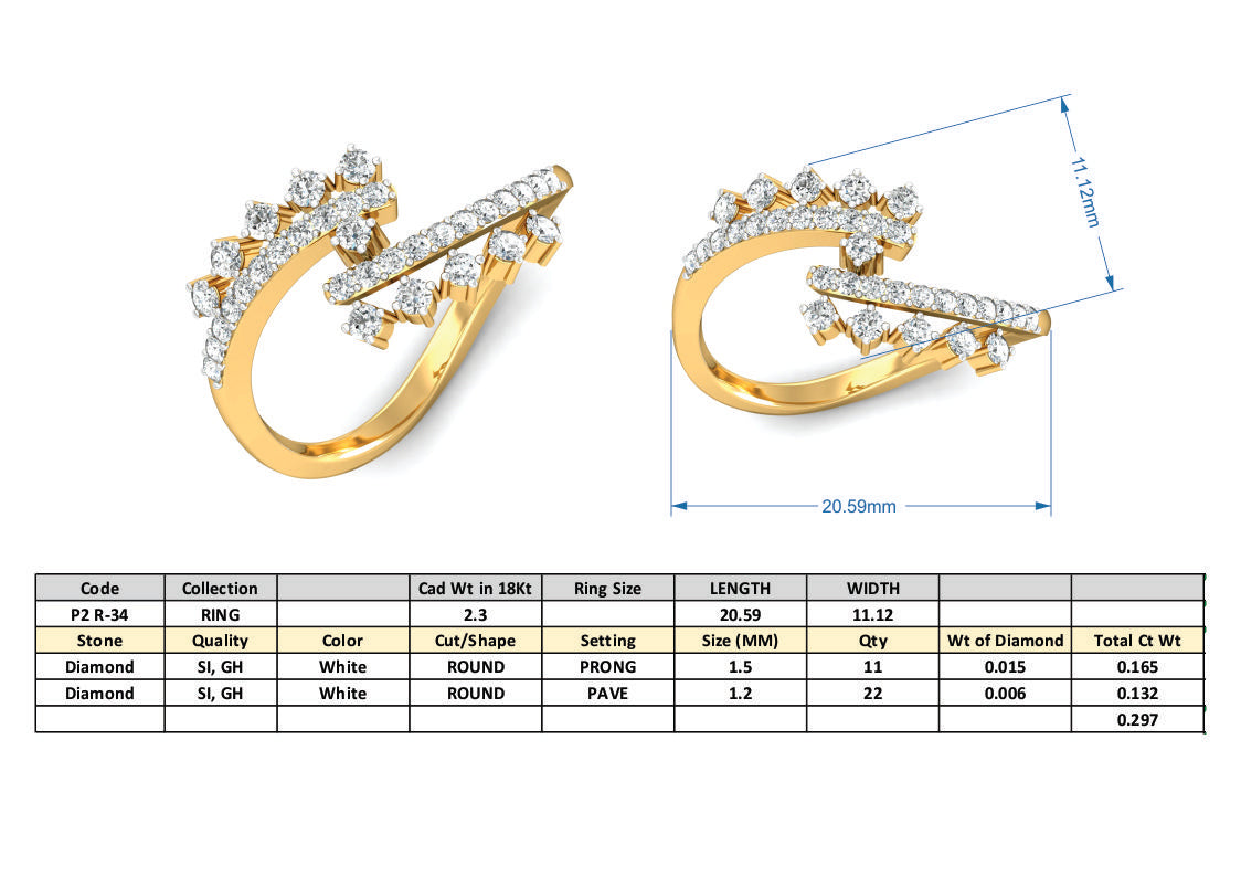 3D Jewelry Files Ring Model 3DM P2 R-34