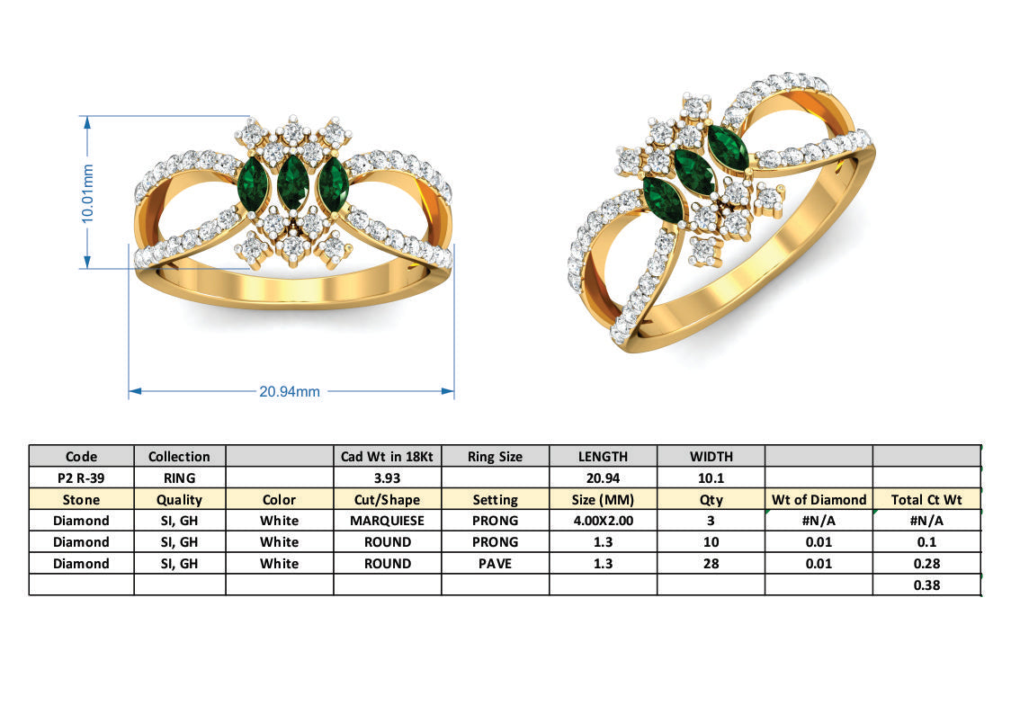 3D Jewelry Files Ring Model 3DM P2 R-39