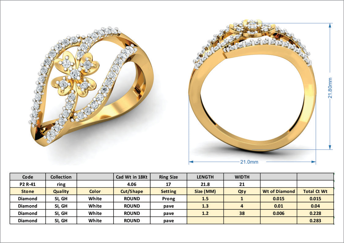 3D Jewelry Files Ring Model 3DM P2 R-41