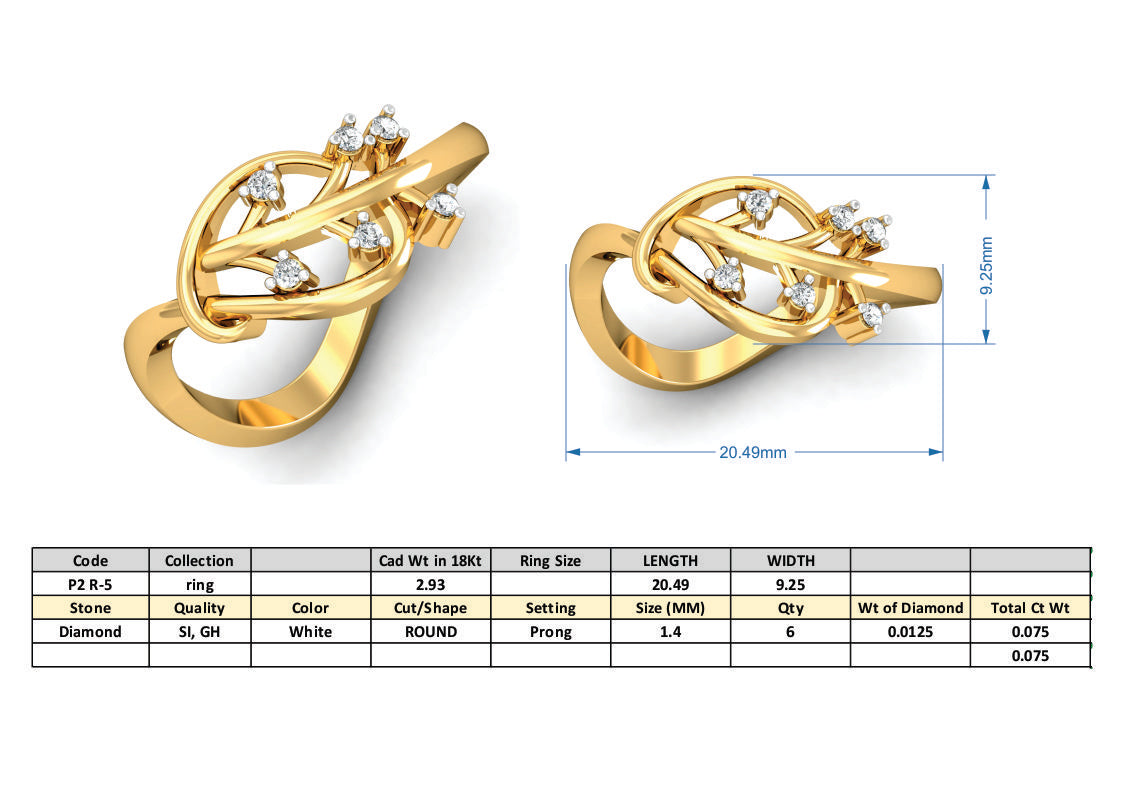 3D Jewelry Files Ring Model 3DM P2 R-5