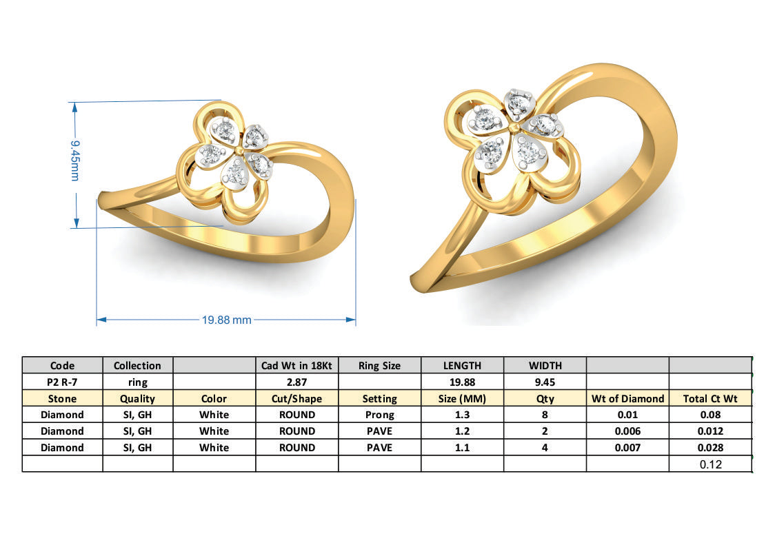 3D Jewelry Files Ring Model 3DM P2 R-8