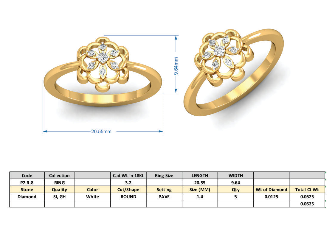 3D Jewelry Files Ring Model 3DM P2 R-9