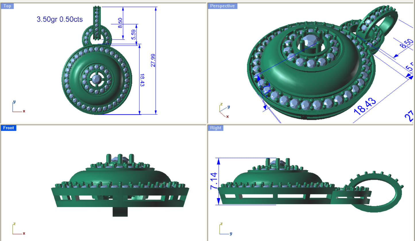 3D Jewelry Files Set Model 3DM STL PD1263Af