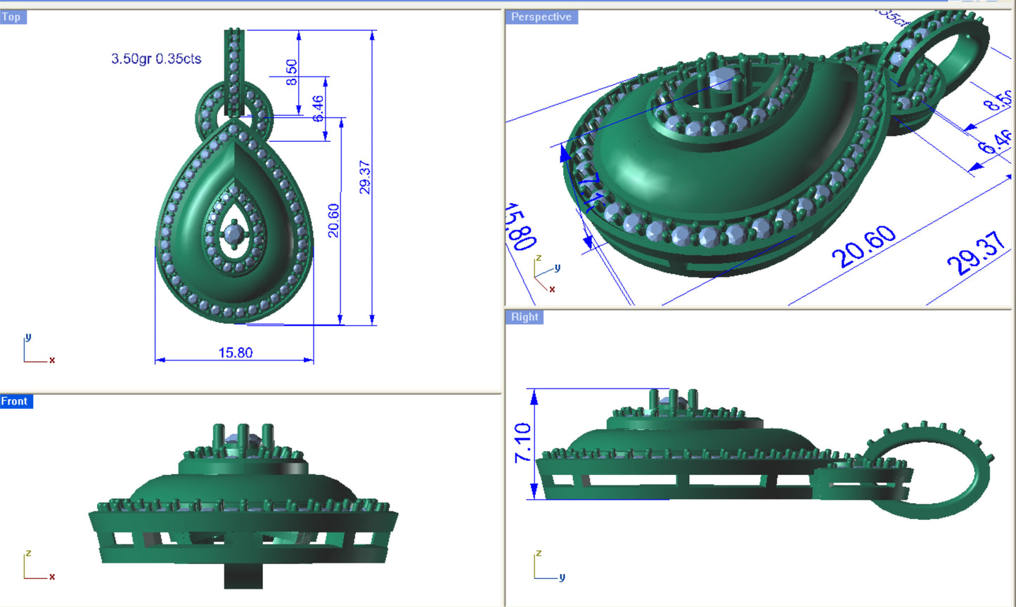 3D Jewelry Files Set Model 3DM STL Pd1263C