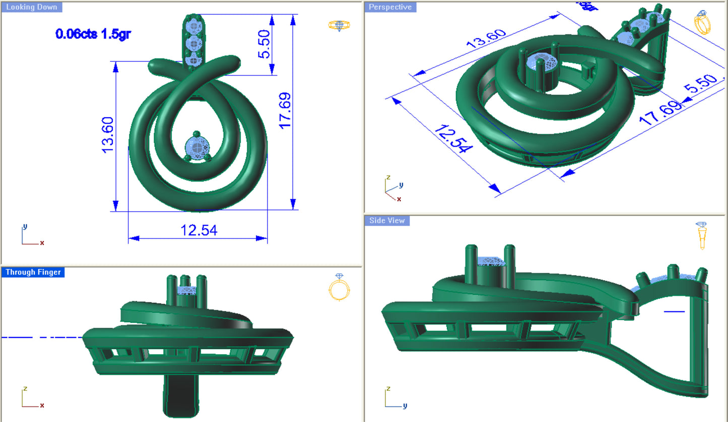 3D Jewelry Files Set Model 3DM STL PD1316f