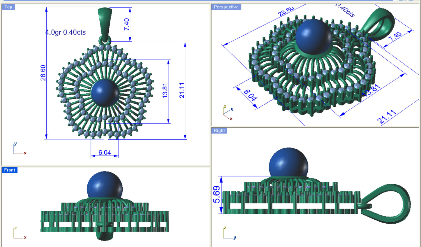 3D Jewelry Files Set Model 3DM STL PD-1318