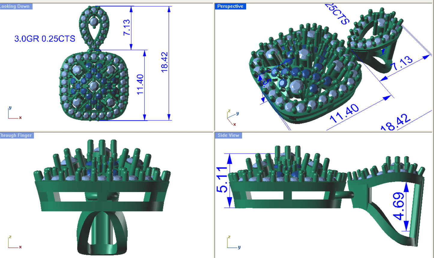 3D Jewelry Files Set Model 3DM STL PD-1327