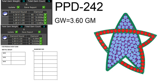 3D Jewelry Files Pendant Model 3DM STL PPD-242 DIA