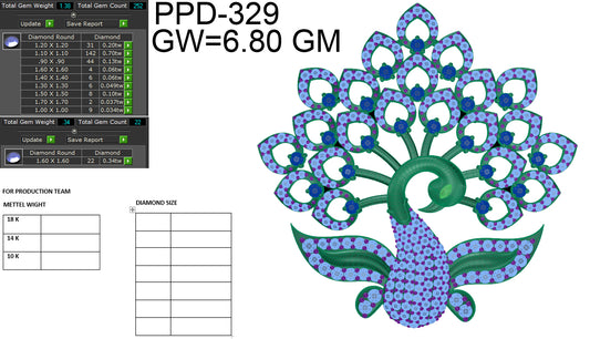 3D Jewelry Files Pendant Model 3DM STL PPD-329-DIA