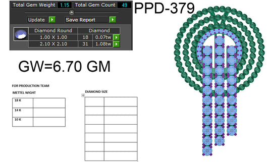 3D Jewelry Files Pendant Model 3DM STL PPD-379-DIA