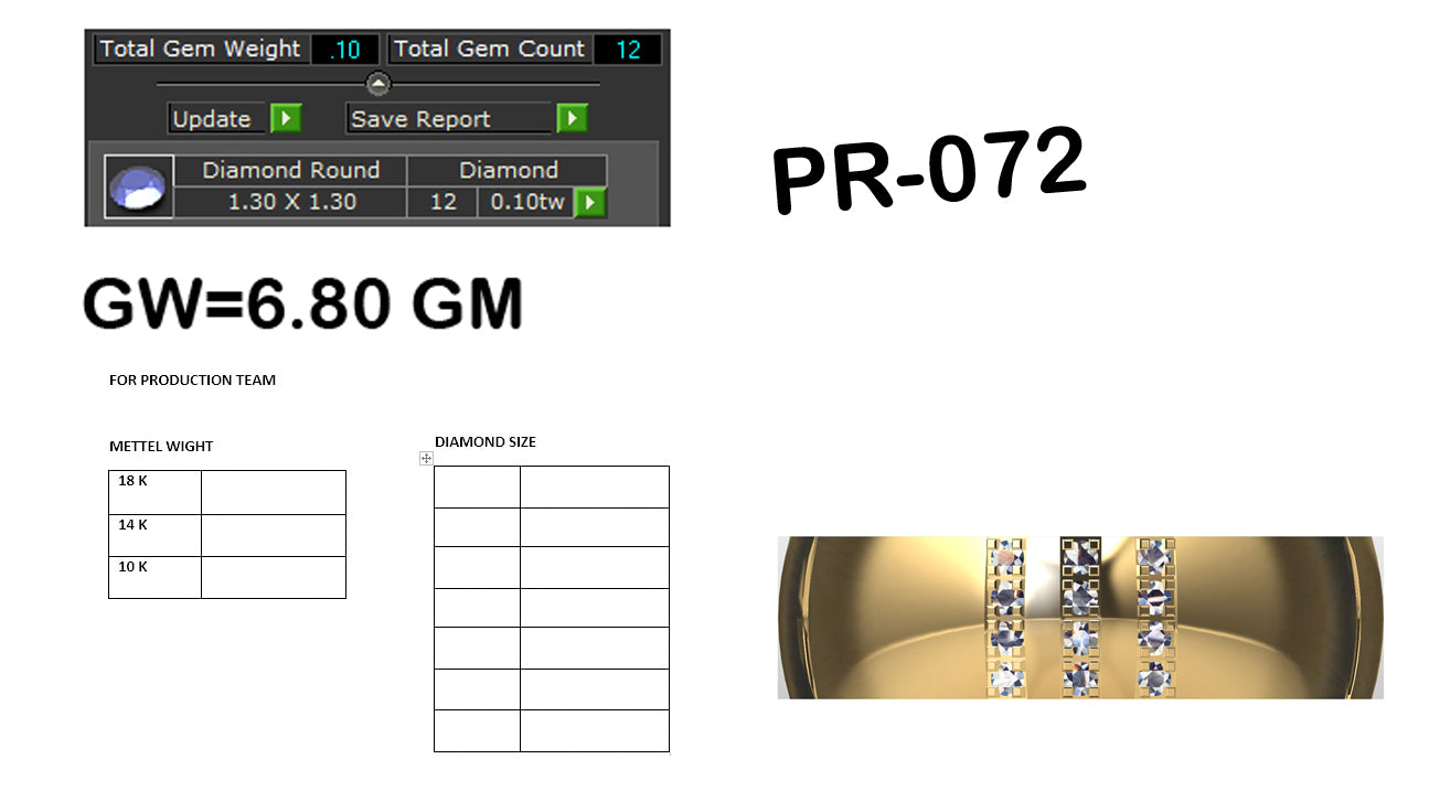 3D Jewelry Files Ring Model 3DM STL PR-072 DIA