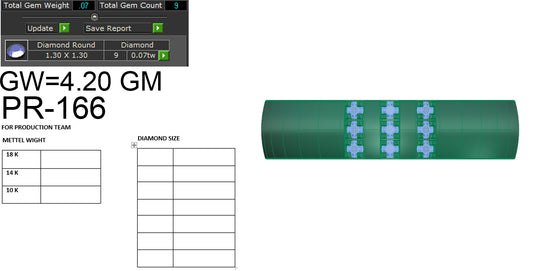3D Jewelry Files Ring Model 3DM STL PR-166-DIA