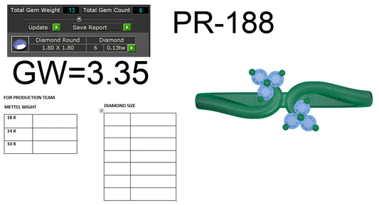 3D Jewelry Files Ring Model 3DM STL PR-188 DIA