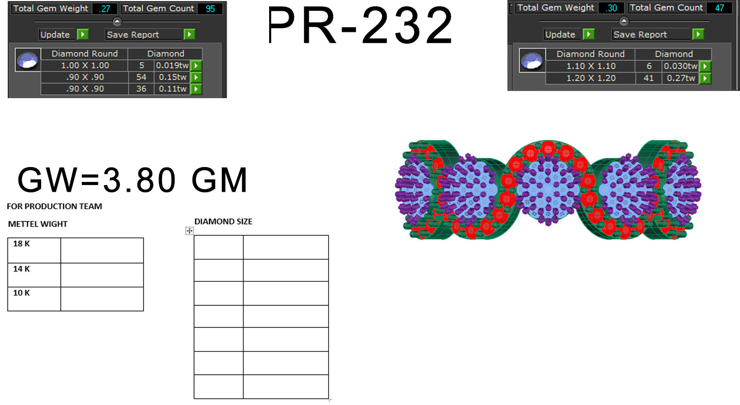 3D Jewelry Files Ring Model 3DM STL PR-232 DIA