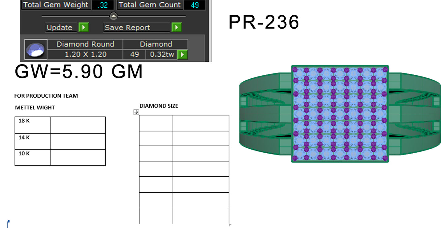 3D Jewelry Files Ring Model 3DM STL PR-236 DIA