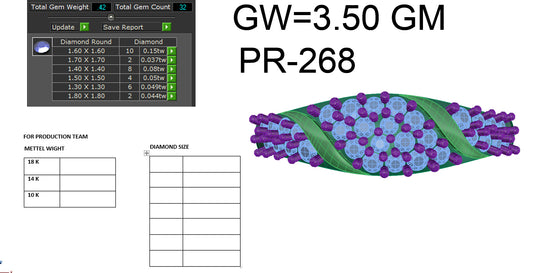 3D Jewelry Files Ring Model 3DM STL PR-268-DIA