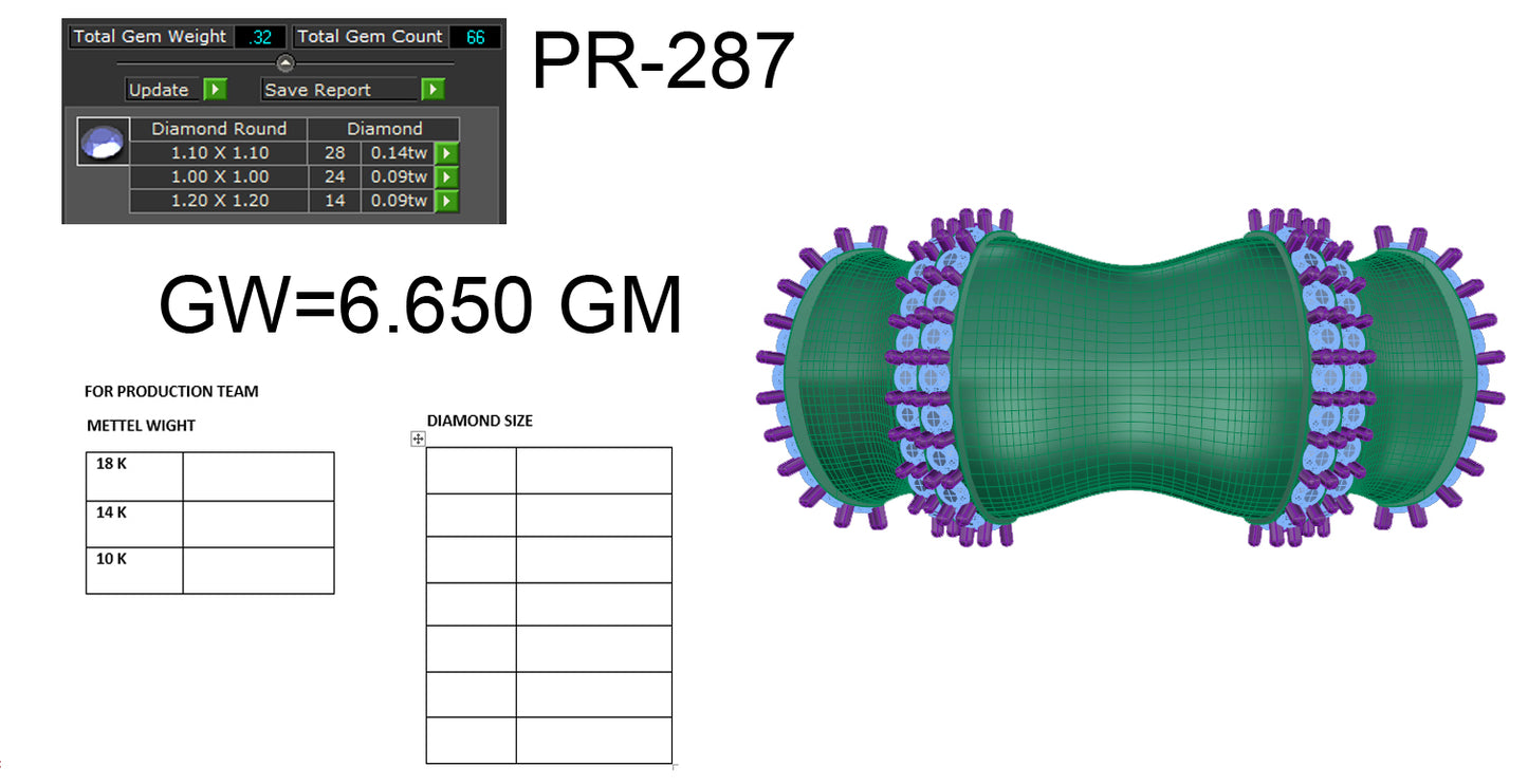 3D Jewelry Files Ring Model 3DM STL PR-287 DIA