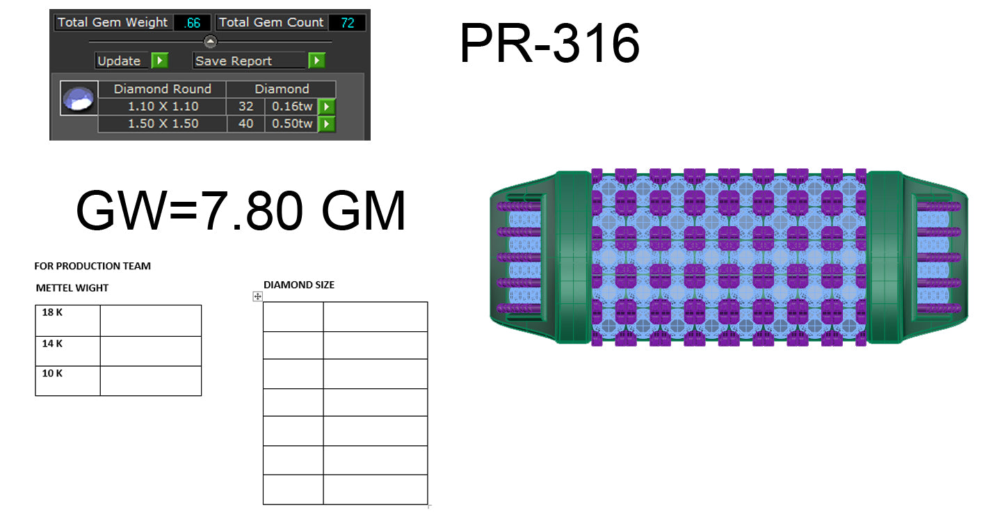 3D Jewelry Files Ring Model 3DM STL PR-316 DIA