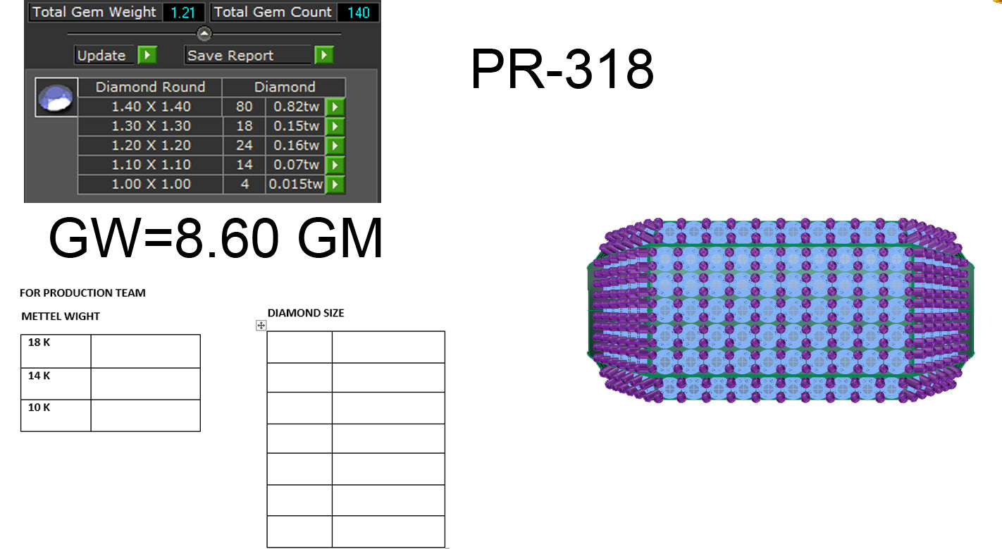 3D Jewelry Files Ring Model 3DM STL PR-318 DIA