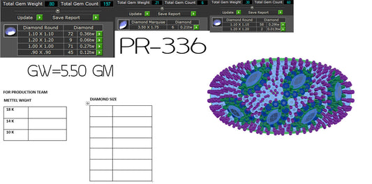 3D Jewelry Files Ring Model 3DM STL PR-336 DIA