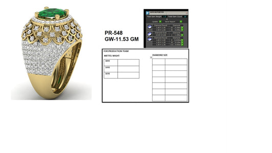 3D Jewelry Files Ring Model 3DM STL PR-548-DIA