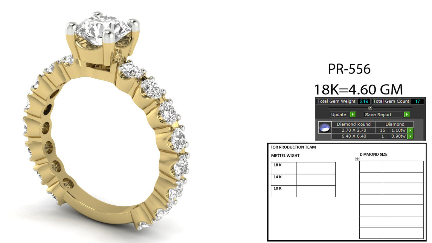 3D Jewelry Files Ring Model 3DM STL PR-556-DIA