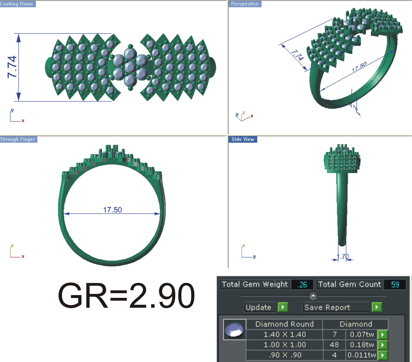 3D Jewelry Files Ring Model STL R-4106