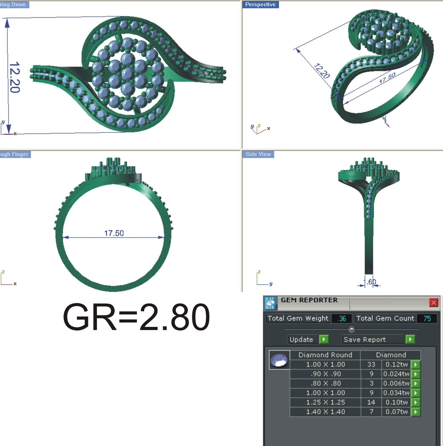 3D Jewelry Files Ring Model STL R-4109