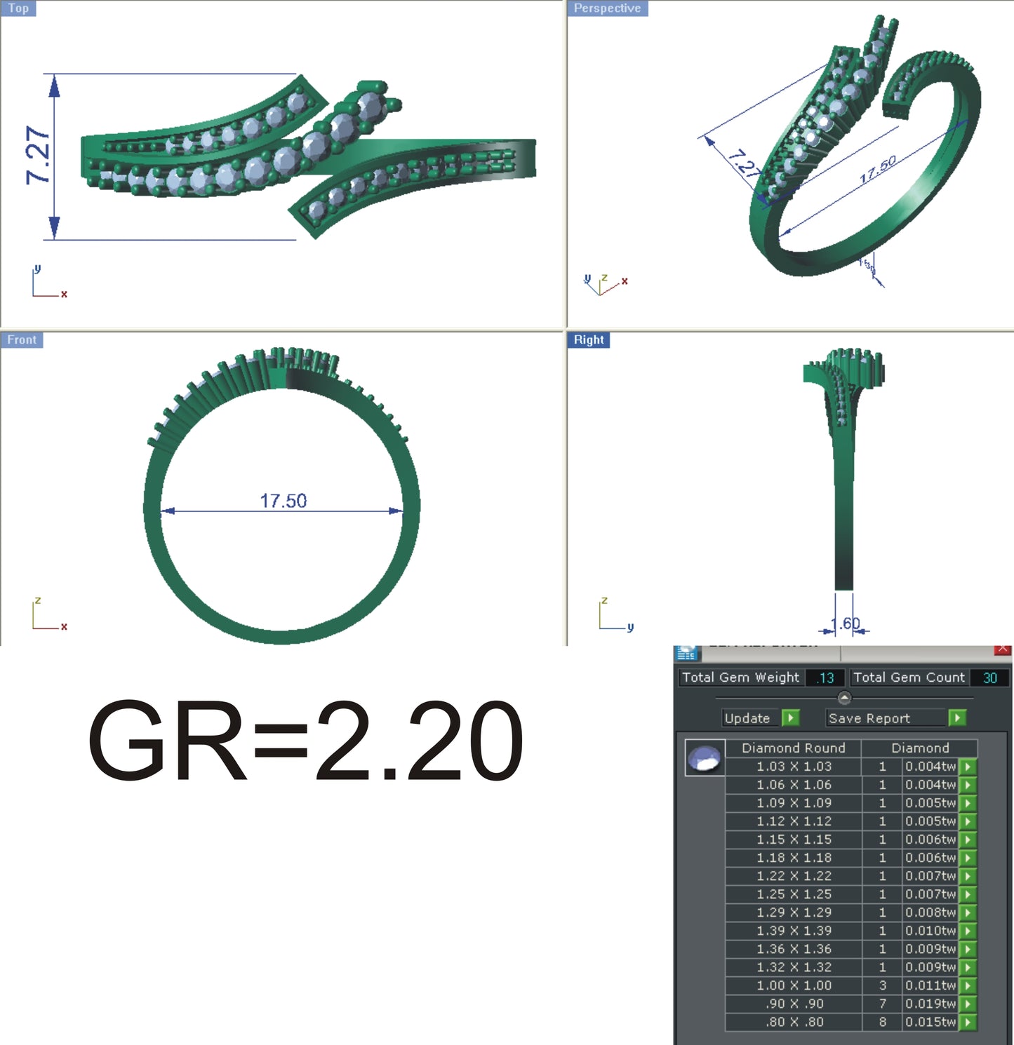 3D Jewelry Files Ring Model STL R-4110