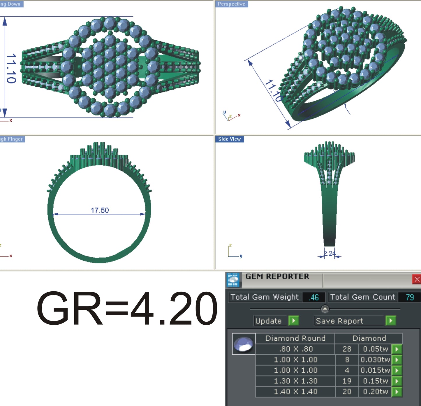 3D Jewelry Files Ring Model STL R-4113