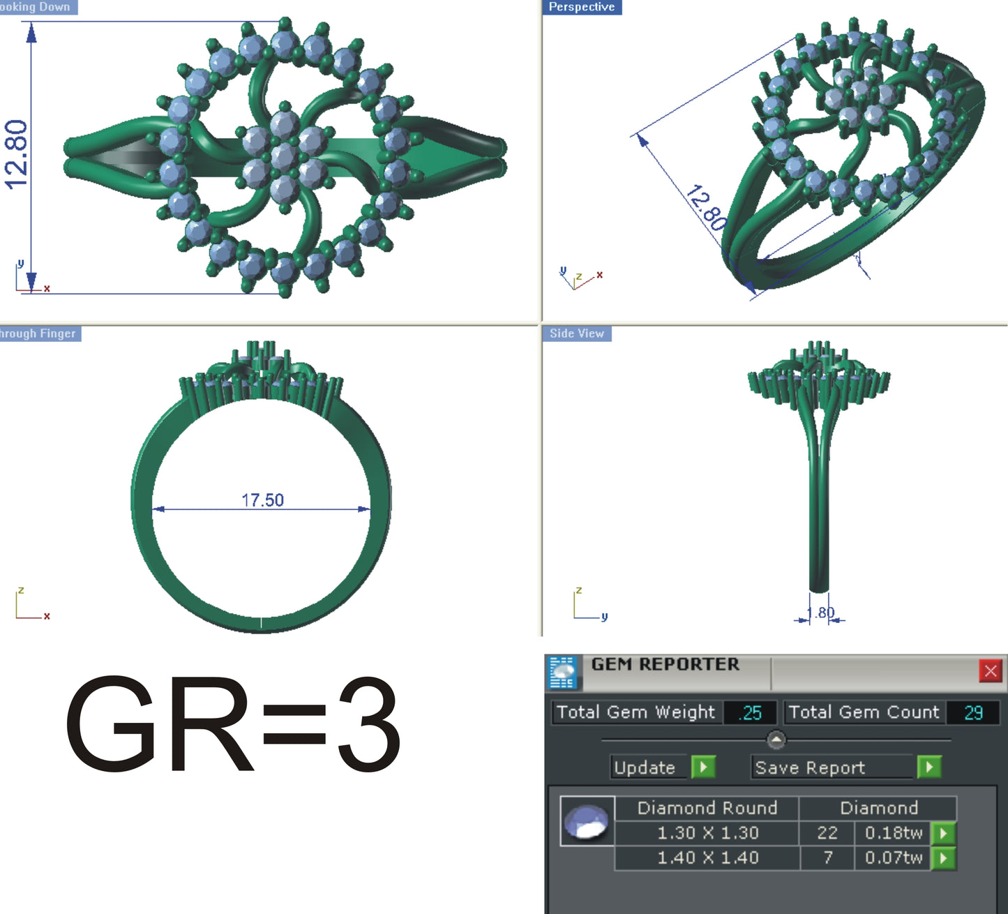 3D Jewelry Files Ring Model STL R-4114