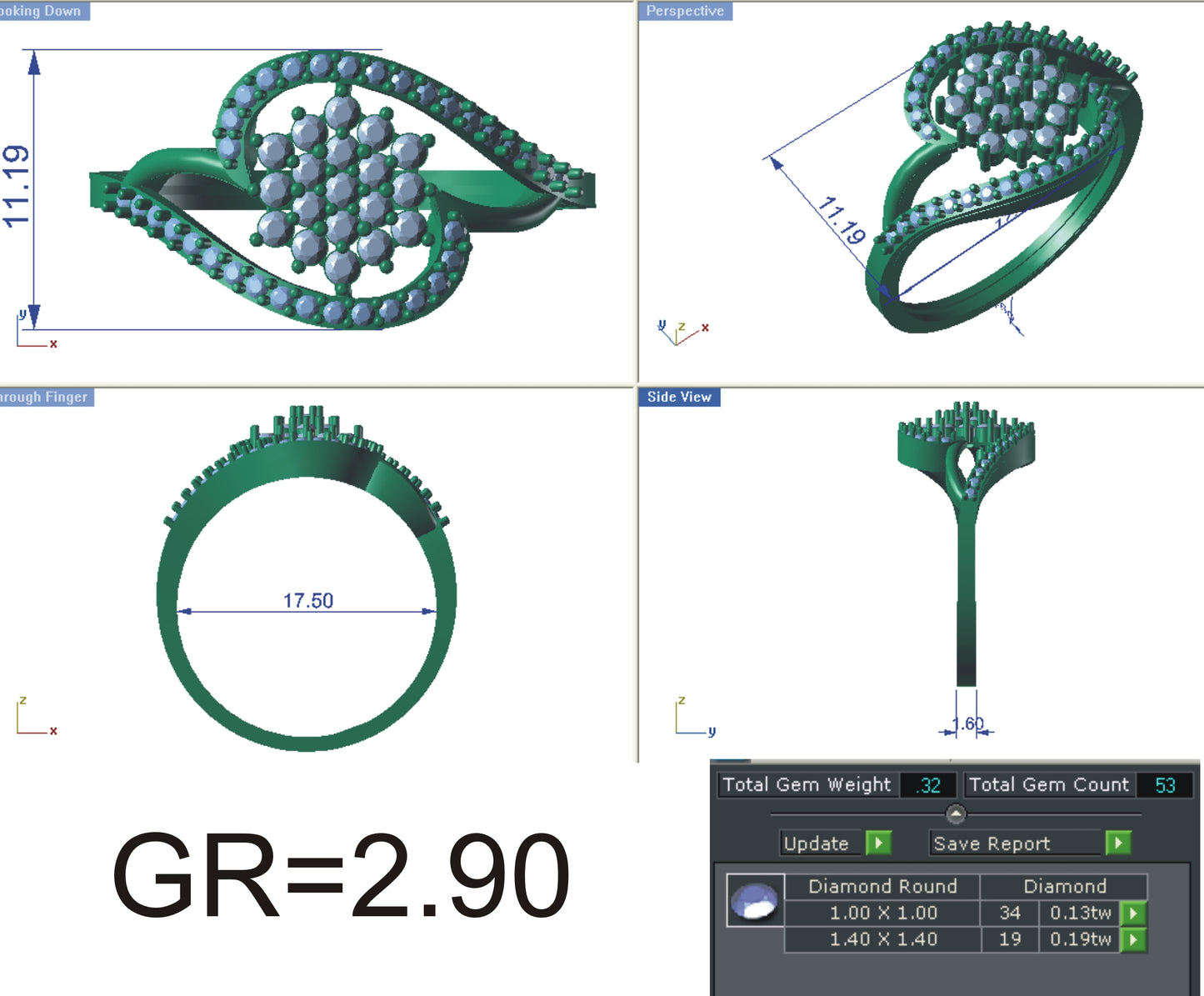 3D Jewelry Files Ring Model STL R-4120