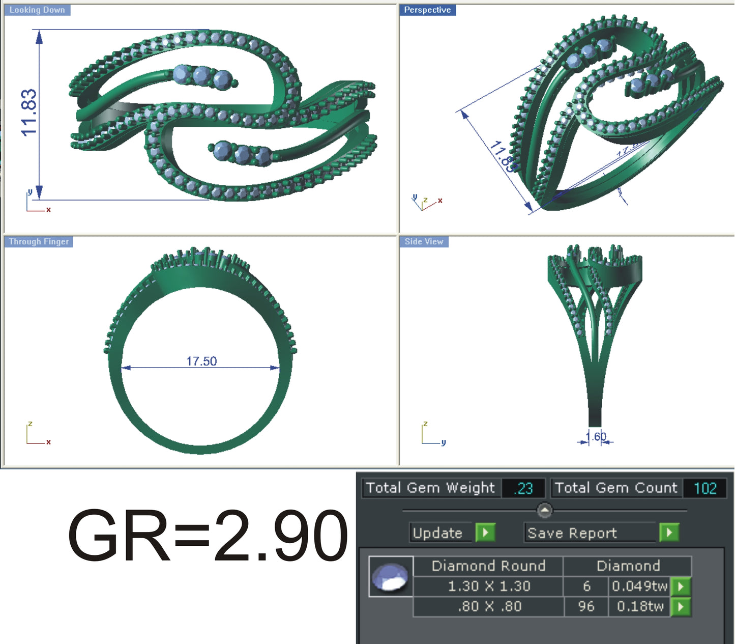 3D Jewelry Files Ring Model STL R-4121