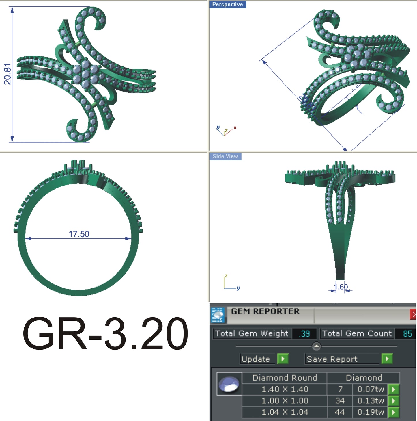 3D Jewelry Files Ring Model STL R-4122