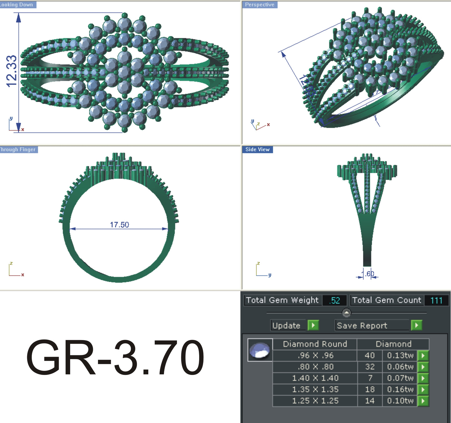 3D Jewelry Files Ring Model STL R-4124