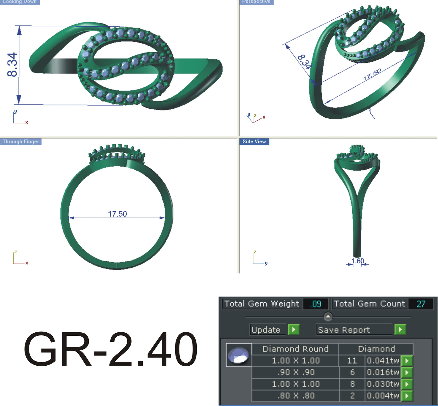 3D Jewelry Files Ring Model STL R-4127