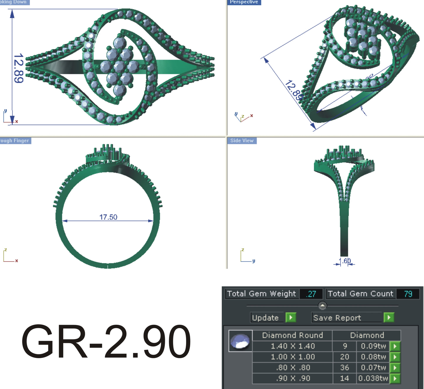 3D Jewelry Files Ring Model STL R-4128