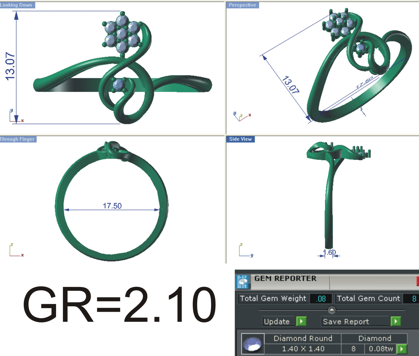 3D Jewelry Files Ring Model STL R-4136