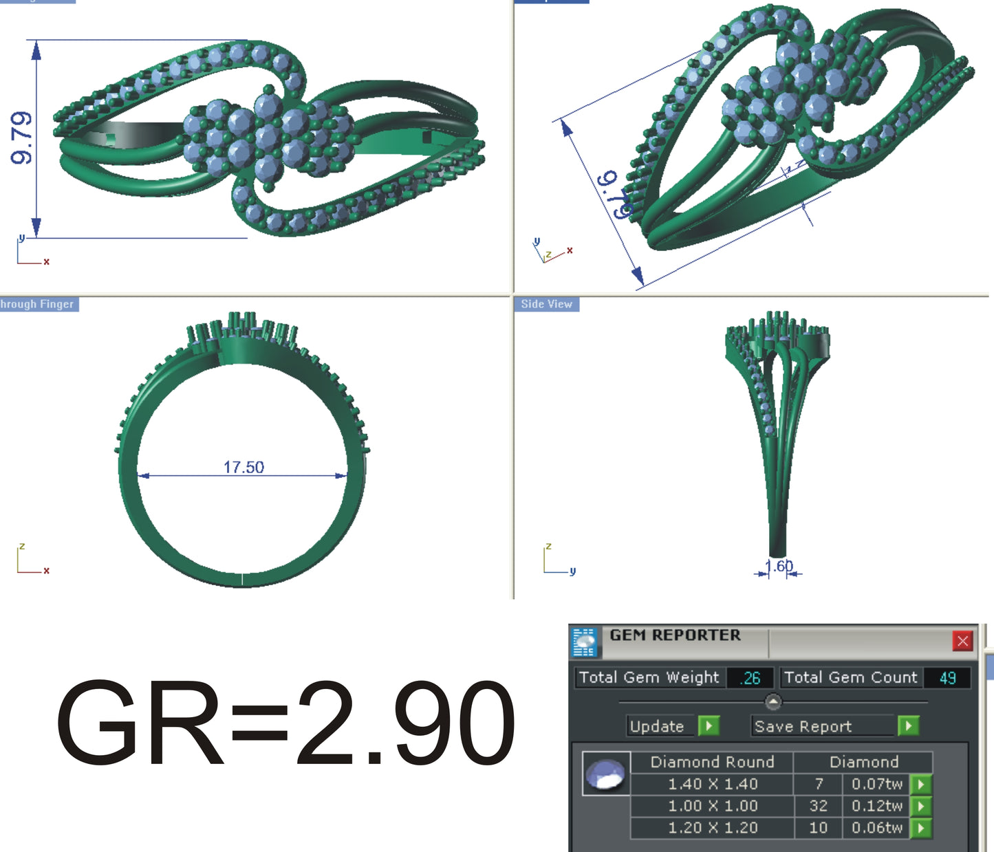 3D Jewelry Files Ring Model STL R-4140