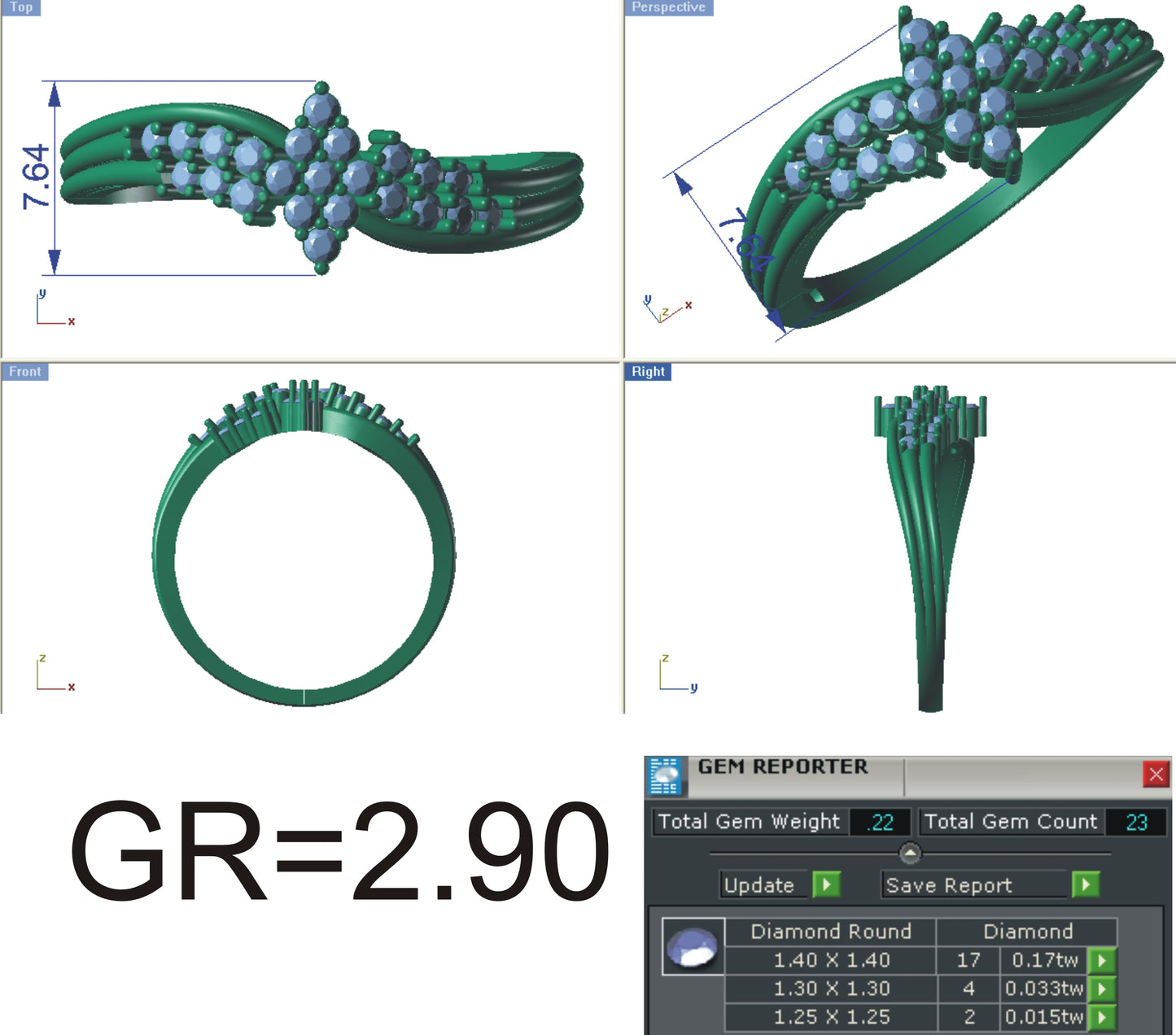 3D Jewelry Files Ring Model STL R-4141