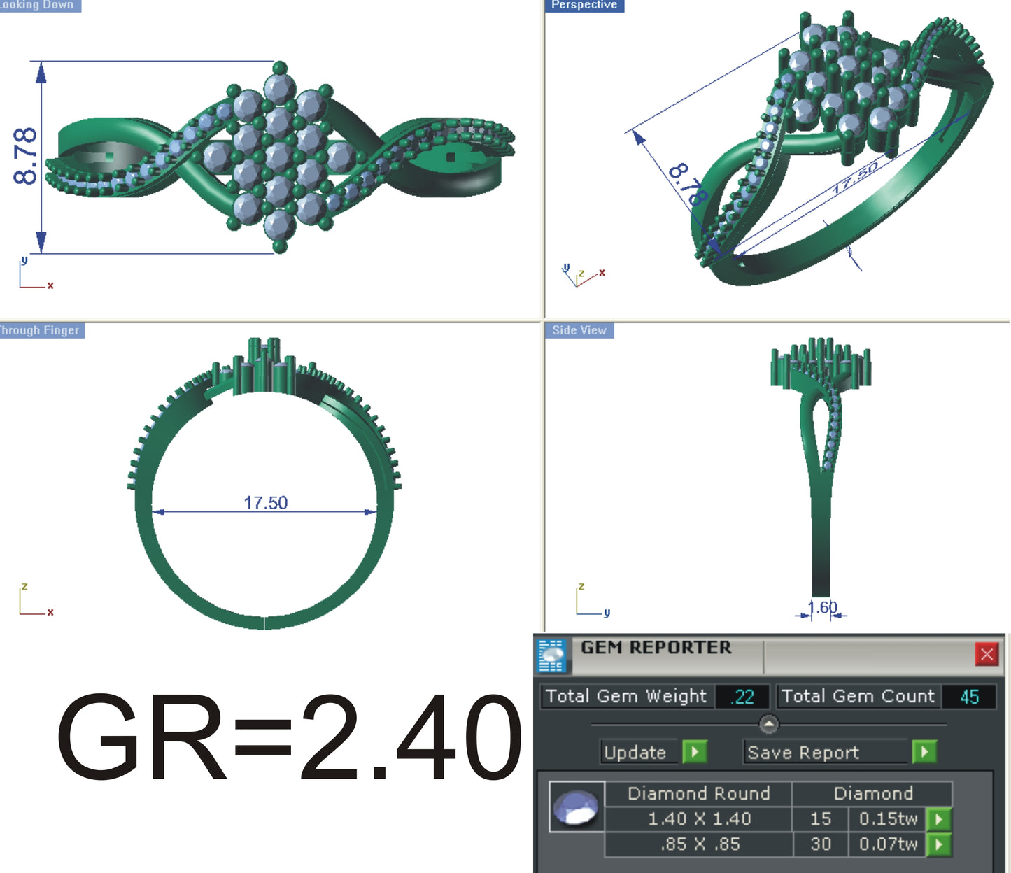 3D Jewelry Files Ring Model STL R-4142