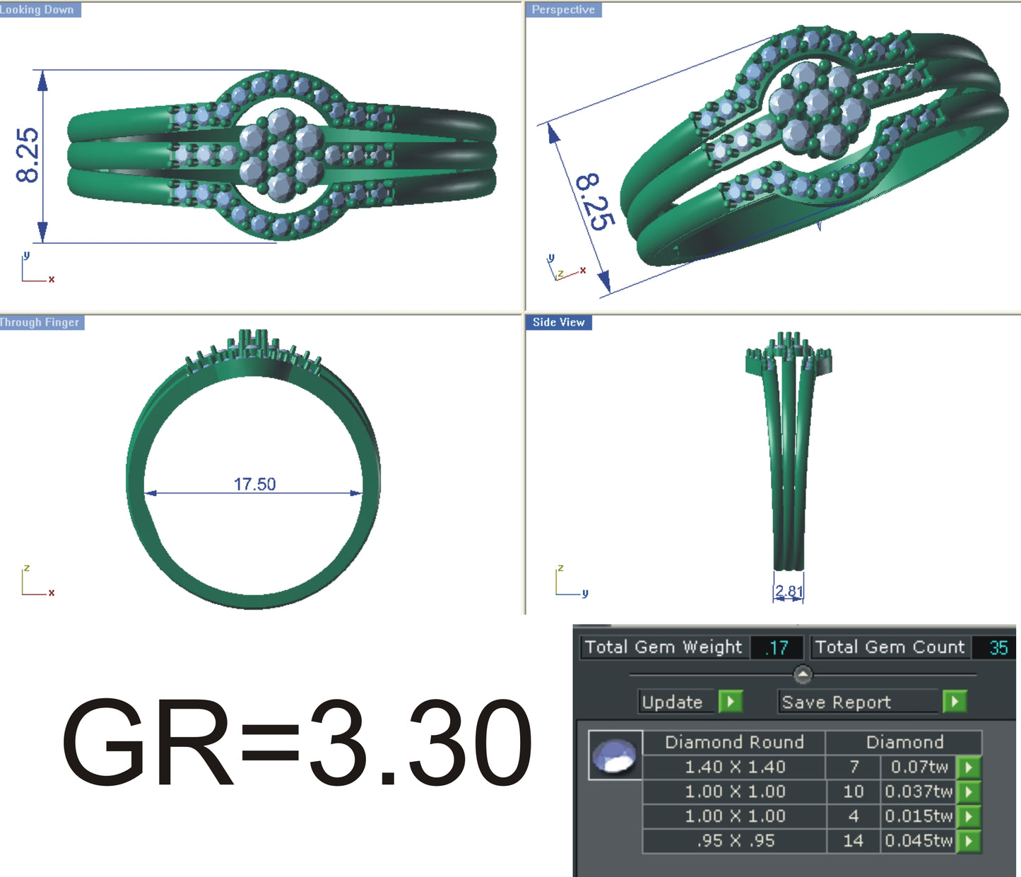 3D Jewelry Files Ring Model STL R-4145