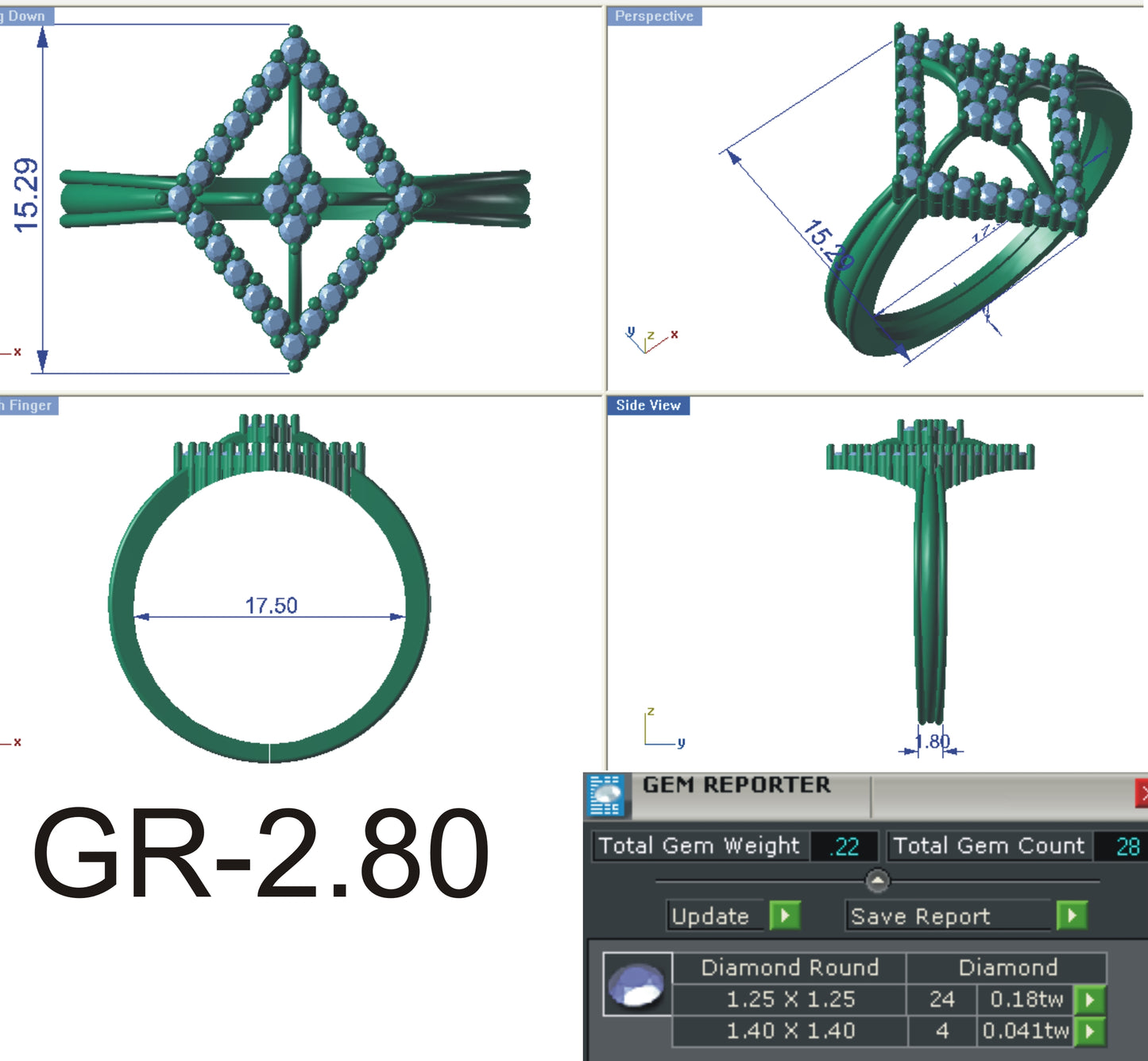 3D Jewelry Files Ring Model STL R-4159