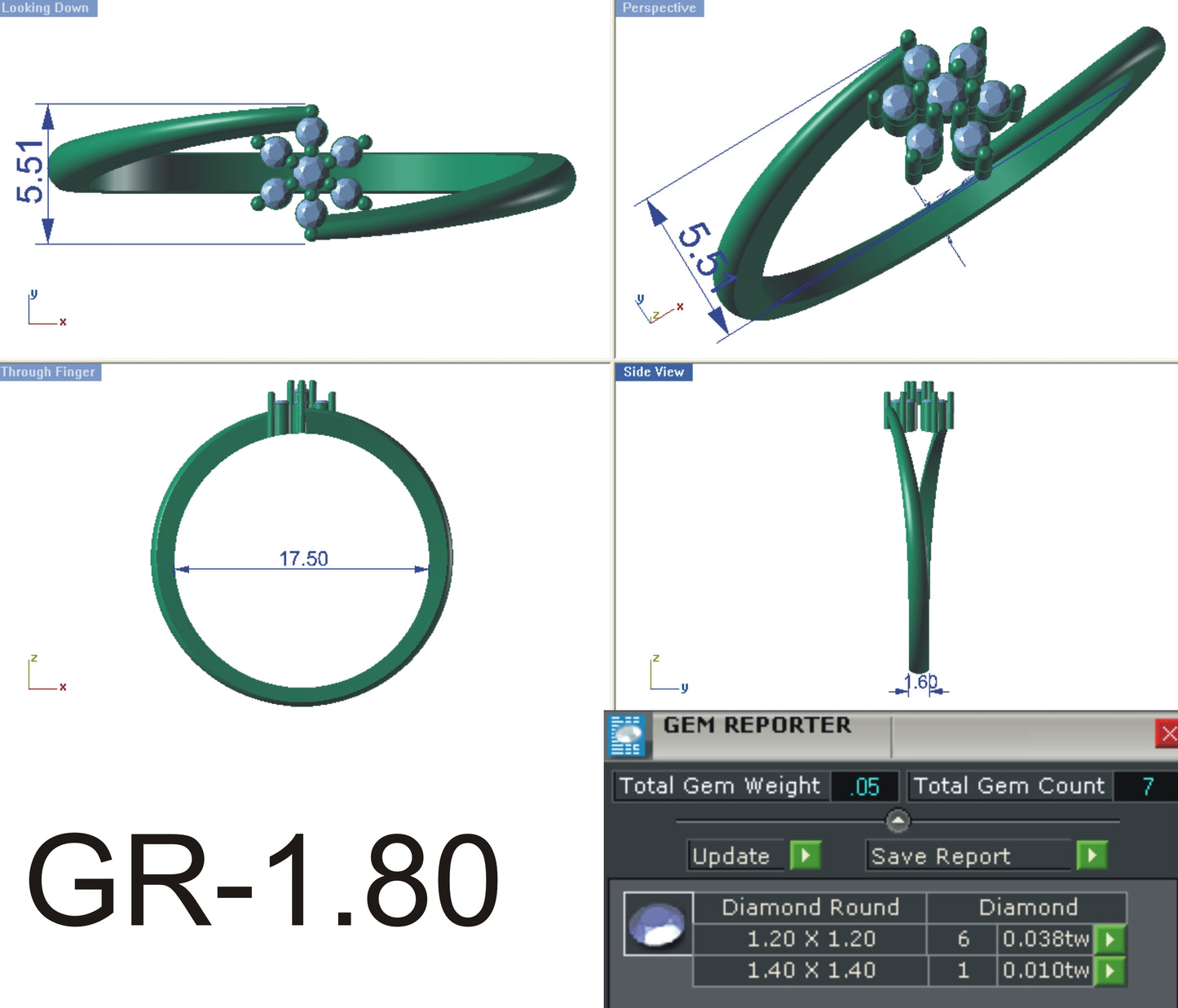 3D Jewelry Files Ring Model STL R-4164