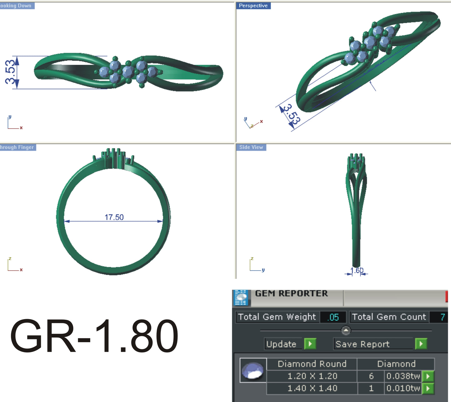 3D Jewelry Files Ring Model STL R-4168