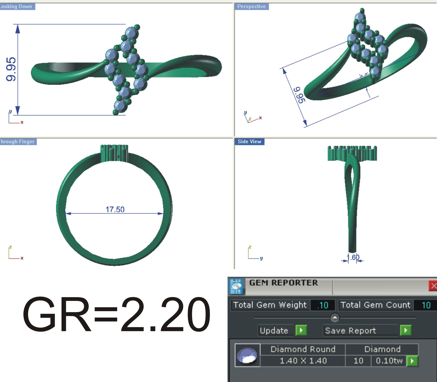 3D Jewelry Files Ring Model STL 3DM R-4173