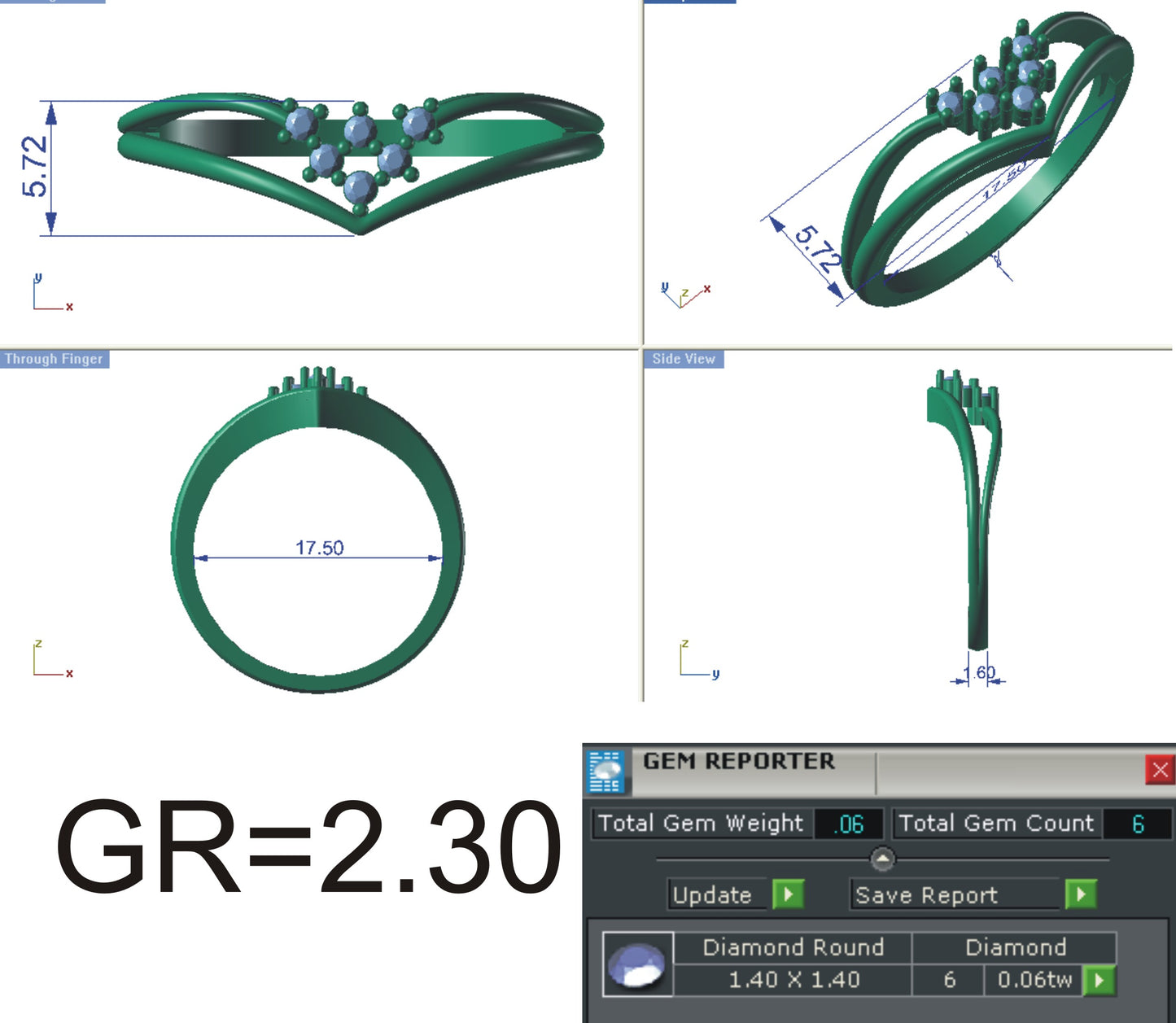 3D Jewelry Files Ring Model STL 3DM R-4174