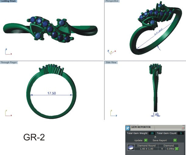 3D Jewelry Files Ring Model STL 3DM R-4176