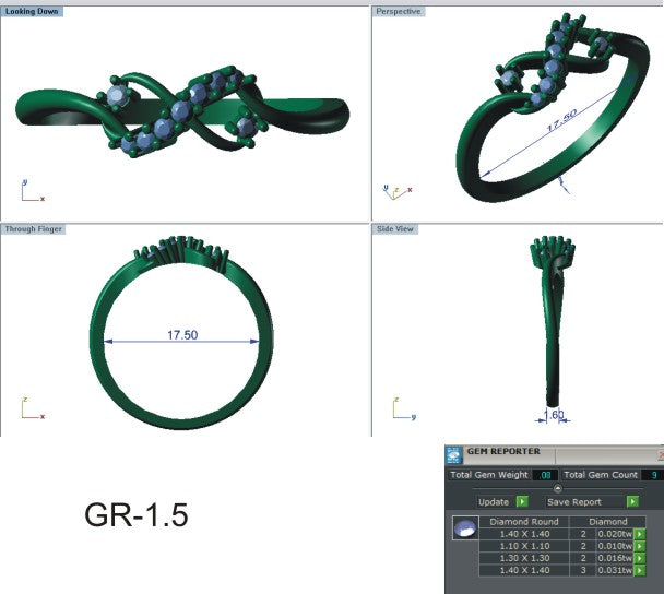 3D Jewelry Files Ring Model STL 3DM R-4177