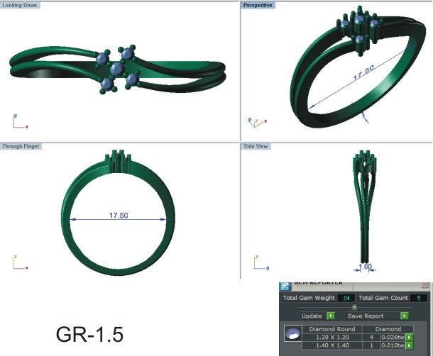 3D Jewelry Files Ring Model STL 3DM R-4186